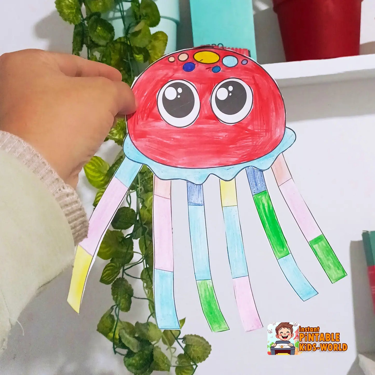 Jellyfish Craft - Ocean Adventure Activity - Underwater Fine Motor Fun for Preschoolers