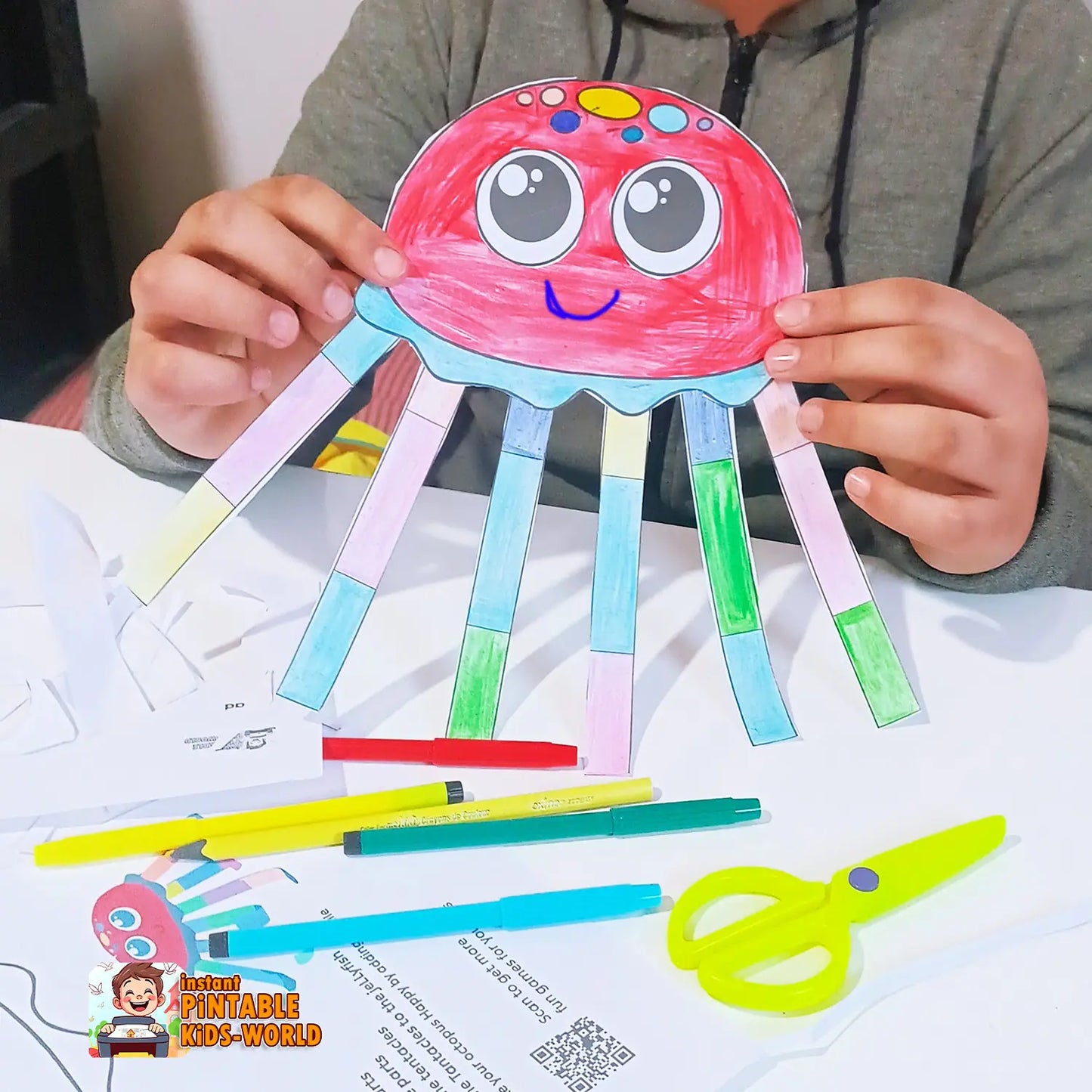 Jellyfish Craft - Ocean Adventure Activity - Underwater Fine Motor Fun for Preschoolers