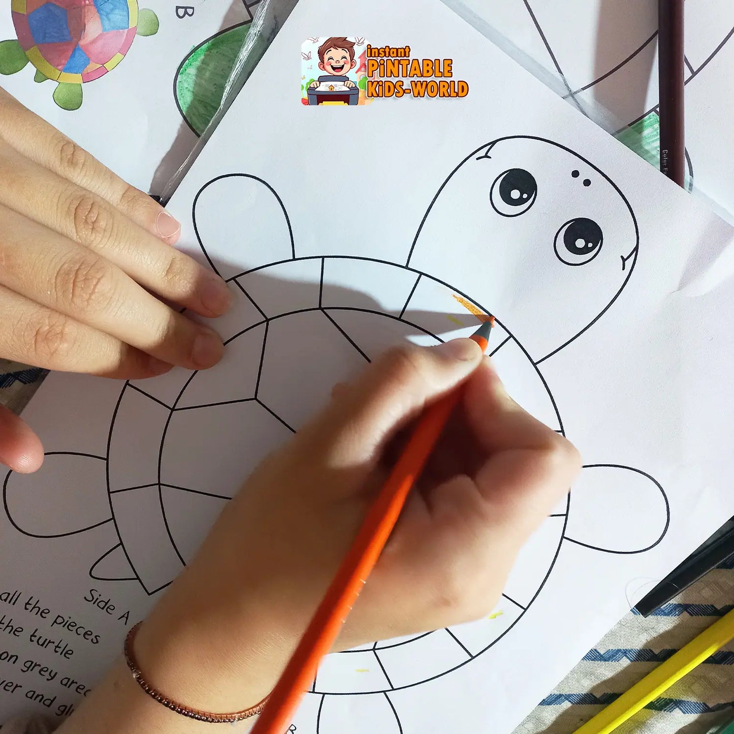 Create & Explore! Fun Turtle Craft Activity - Boost Fine Motor Skills - Engaging Printable Art Project for Kids