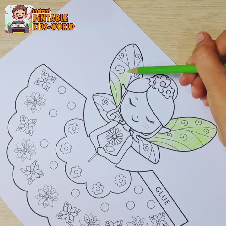 Load video: The three beautifuls fairies - Magical 3D Paper Doll Kit - Fun, Easy Craft Activities for Kids with Montessori Learning Benefits!